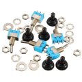 5Pcs 125V 6A ON/ON 3 Pin SPDT Toggle Switch With Waterproof Cover Cap