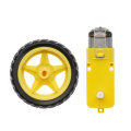 3-6V Dual Axis Gear Motor with 65mm Rubber Wheel
