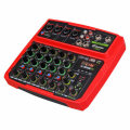 Drembo 4/6 Protable Digital Audio Mixer Console with Sound Card bluet... (COLOR.: RED | ADAPTOR: US)