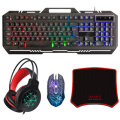 Bakeey Gaming Headphone with Keyboard Mouse Pad Wired LED RGB Backlight Bundle Set