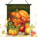 28" x 40" Pumpkin Harvest Cornucopia Welcome Autumn Fall Garden Flag Yard Banner Decorations
