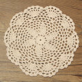 12Pcs Hand Crocheted Doilies Set DIY Round Beige Handmade Crochet Doilies Coasters Lot For Home Deco