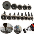 13Pcs 16-53mm Drill Bit Set High Spped Steel Tooth Hole Saw Cutter