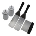 5Pcs Stainless Steel Griddle Cooking Tools Kit for Grill Salad Scraper Chopper Pizza BBQ Baking Kitc