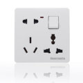 250V 16A 86mm Switch Socket Board 8 Hole Wall Socket Panel Switch Suitable for Indoor Buildings
