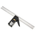 Drillpro Adjustable 300mm Aluminum Alloy Combination Square 45 90 Degree Angle Scriber Steel Ruler W