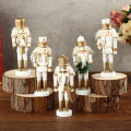5Pcs Wooden Nutcracker Soldier Handcraft Puppet Doll Toy Ornament Christmas Gift Home Room Decoratio