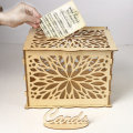 Wooden Wedding Wishing Card Post Box with Lock  Gift Card Wishing Boxes Party