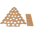 MDF Wooden Christmas Advent Calendar Christmas Tree Decoration Fits 24 Circular Chocolates Candy Sta