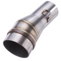 51mm To 35mm Motorcycle Stainless Exhaust Muffler Pipe Adapter Connector Polished 2``