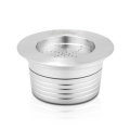 Stainless Steel Refillable Coffee Capsule Cup Reusable Coffee Pods w/ Pods Holder Spoon Brush for La
