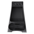 Center Console Car Storage Box Cup Drink Holder Tray W/ Mat for Toyota Prius 2010-15