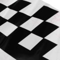2Pcs Car Decal Vinyl Graphics Stickers Hood Decals Checkered Flags Stripe Black  17x77cm #CG169