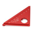 Triangle Ruler Aluminum Alloy Speed Metric Square Woodworking 45 Measuring Tool