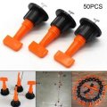 50Pcs Reusable Anti-Lippage Tile Leveling System Positioning Locator Spacers Tool