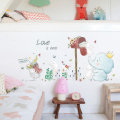 Miico SK7185 Elephant And Rabbit Painting Stickers Children`s Room And Kindergarten Decorative Wall