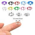 100Sets Handmade Sewing Sliver Metal Prong Snap Buttons Press Studs Fasteners Baby Romper Buckle But