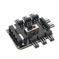 1 to 8 3Pin Fan Hub PWM Molex Splitter PC Mining Cable 12V 4P Power Supply Cooler Cooling Speed Cont