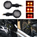 12V LED Turn Signals Brake Lights Indicator For Harley Chopper Motorcycle Black