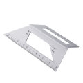 Drillpro Aluminum Alloy Woodworking Scriber T Ruler 45/90 Degree Angle Ruler Angle Protractor Gauge