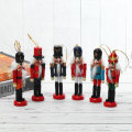 6pcs 12cm Wooden Nutcracker Doll Soldier Christmas Ornaments Xmas Gifts Decorations