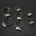 60Pcs Pipe Clamps Stainless Steel Hose Clips Fuel Hose Pipe Clamp Worm Drive Durable Anti-oxidation