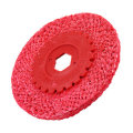 Drillpro Red Hemp Rope Buffing Wheel for Stainless Steel Metal Coarse Grinding Angle Grinder Polishi