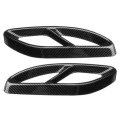 2Pcs Car Carbon Look Rear Dual Exhaust Pipe Stick Covers Auto Exhaust Muffler For Benz C GLC W205 X2