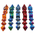 35Pcs Acrylic Polyhedral Dice Set Role Playing Game Dices Gadget for Dungeons Dragons D20 D12 D10 D8