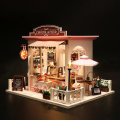 LED Wood DIY Cocoa`s Whimsy Assemble Doll House with Sound Light Model Toy