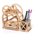 Wooden Pen Holder Creative DIY Office Desktop Card Case Decoration Multifunctional Desktop Organizer