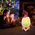 KL-02 Decorative 3D Raptor Dinosaur Egg Smart Night Light Remote Control Touch Switch 16 Colors Chan
