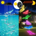 Solar LED Hanging Light Butterfly Wind Chimes Home Garden Outdoor Lamp Decorations