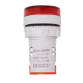 3pcs Red ST16VD 22mm Hole Size 6-100 VDC Digital Voltmeter Round Voltage Detector Tester Mini LED Vo