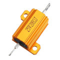 10pcs RX24 25W 200R 200RJ Metal Aluminum Case High Power Resistor Golden Metal Shell Case Heatsink R