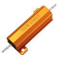 3pcs RX24 50W 10R 10RJ Metal Aluminum Case High Power Resistor Golden Metal Shell Case Heatsink Resi