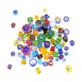 28g 90 COE Fusible Glass Beads Rainbow Mix Handmade Millefiori for Mosaic Decorations