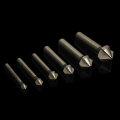 6pcs 6.3mm -20.5mm 90 Degrees HSS Countersink Drill Bits Chamfer Drills Woodworking Tool