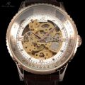 KRONEN & SOHNE **Royal Carving** Skeleton Warrior Automatic Mechanical Leather Watch