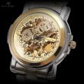 KRONEN & SOHNE Steam Engine Skeletor Automatic Mechanical Watch w/ box, papers