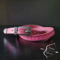 Full Grain Leather Ladies Belt - Cerise Pink