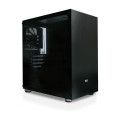 RCT mATX Case with 300W; Tempered Glass side panel- Black