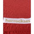 HORROCKSES - 230x220cm Horrockses Microsatin Paisely Quilt - Navy | Ivory | Nude | Rust