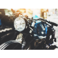 Custom motorcycle outdoors