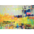 Abstract wallpaper of oil painting with brush strokes