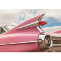 Pink classic car