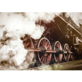Steam train on the move