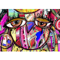 Digital painting artwork of doodle owl