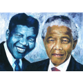 Old & Young Mandela Oil Panting by Alan Levine