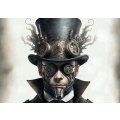 Man With Top Hat And Mask In Steampunk Style
